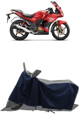 SUGASHRI Waterproof Two Wheeler Cover for Hero(Karizma, Grey, Blue)