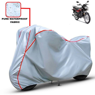 Delphinium Waterproof Two Wheeler Cover for Honda(CD 110 Dream, Silver, Red)