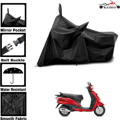 KEDIT Two Wheeler Cover for Hero(Duet 125 CC BS6, Black)