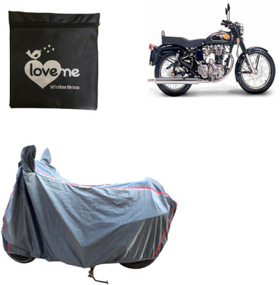 Love Me Waterproof Two Wheeler Cover for Royal Enfield(Bullet 350 Twinspark, Silver)