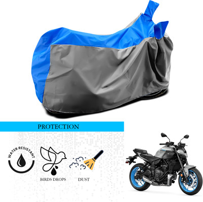 SnehaSales Waterproof Two Wheeler Cover for Yamaha(MT 07, Grey, Blue)