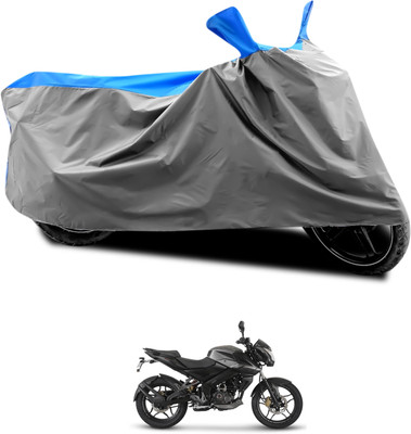 CODOKI Waterproof Two Wheeler Cover for Bajaj(Pulsar 160 NS DTS-i, Grey, Blue)