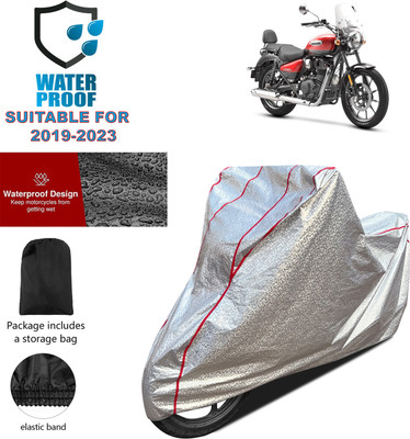 PAGORA Waterproof Two Wheeler Cover for Royal Enfield(Meteor 350, Silver)