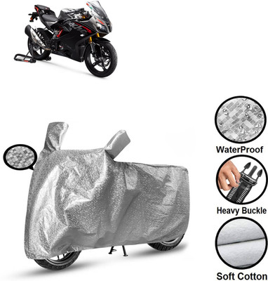 CODOKI Waterproof Two Wheeler Cover for TVS(Apache RR 310, Silver)