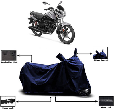 AASHTIK MART Two Wheeler Cover for Hero(Splendor I Smart, Blue)