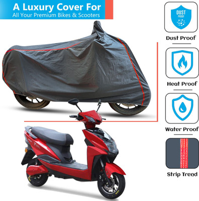 FAMEXON Waterproof Two Wheeler Cover for Techo Electra(Raptor, Grey)