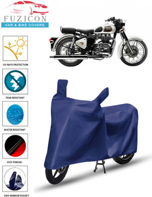 FUZICON Waterproof Two Wheeler Cover for Royal Enfield(Bullet 350, Blue)