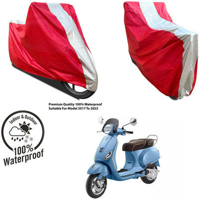 AutoGalaxy Waterproof Two Wheeler Cover for Bajaj(Platina 125, Silver, Red)