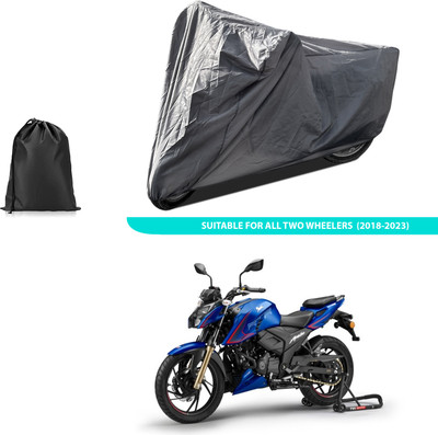 PAGORA Two Wheeler Cover for TVS(Apache RTR 200, Grey)