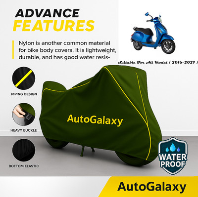 AutoGalaxy Waterproof Two Wheeler Cover for Bajaj(Chetak, Green)
