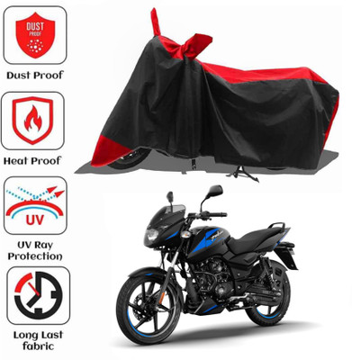 AIKOZIYA Waterproof Two Wheeler Cover for Bajaj(Pulsar 150, Black, Red)