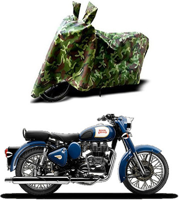 Mdstar Waterproof Two Wheeler Cover for Royal Enfield(Bullet 350, Green)