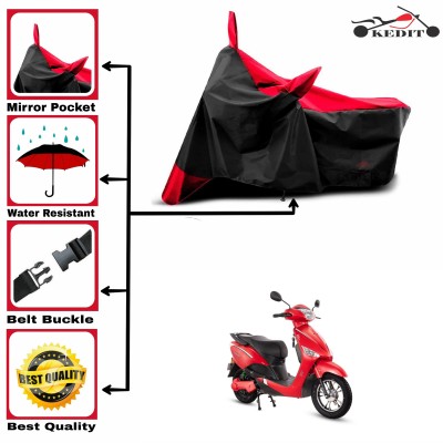 KEDIT Two Wheeler Cover for Universal For Bike(Electric Optima Plus, Red, Black)