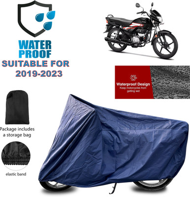 PAGORA Waterproof Two Wheeler Cover for Hero(CD deluxe, Blue)