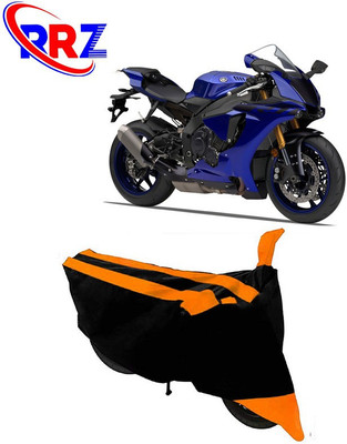 RRZ Waterproof Two Wheeler Cover for Yamaha(YZF R1, Black, Orange)