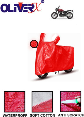 OliverX Waterproof Two Wheeler Cover for Royal Enfield(Standardv, Red)