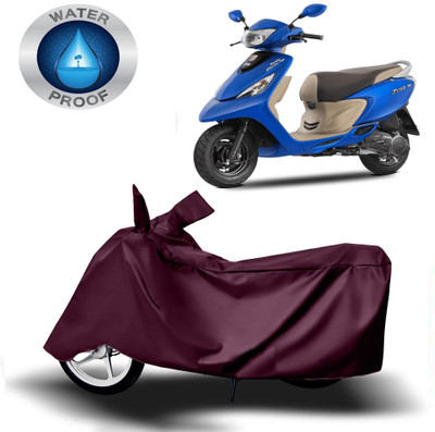 ROYAL AUTO MART Two Wheeler Cover for TVS(Scooty Zest, Maroon)