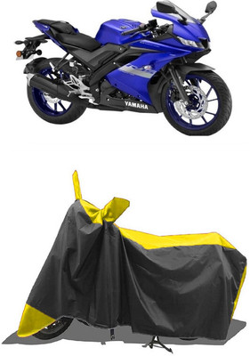 SUGASHRI Waterproof Two Wheeler Cover for Yamaha(YZF R15 V3.0, Yellow, Black)