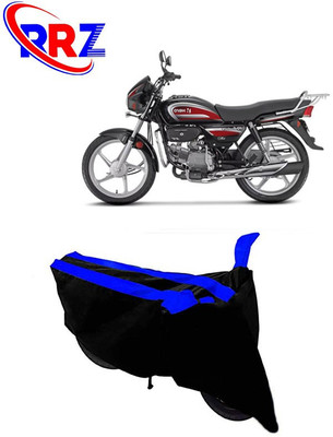RRZ Waterproof Two Wheeler Cover for Hero(Splendor Plus, Black, Blue)