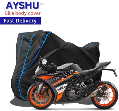 AYSHU Waterproof Two Wheeler Cover for KTM(RC 125, Black, Red)