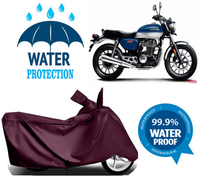 RTS COLLECTIONS Waterproof Two Wheeler Cover for Honda(Hness CB350, Maroon)