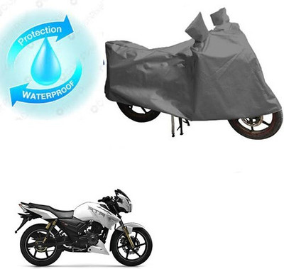 MMSSTAR Waterproof Two Wheeler Cover for TVS(Apache RTR 180, Grey)
