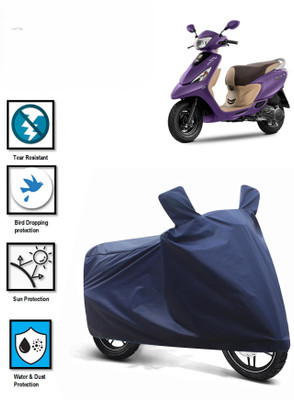 DeepShakshi AUTOMOTIVE Two Wheeler Cover for TVS(Scooty Zest 110 BS6, Blue)