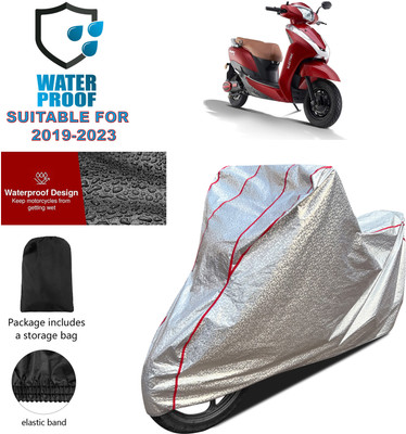 GOSHIV-car and bike accessories Waterproof Two Wheeler Cover for Ampere(Magnus BS6, Silver)