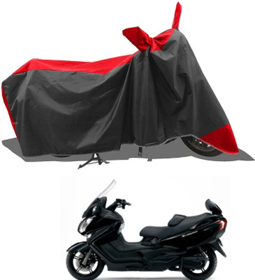KEDIT Two Wheeler Cover for Suzuki(Red, Black)