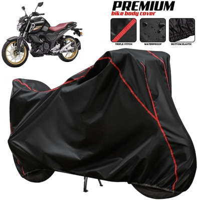 AutoGalaxy Waterproof Two Wheeler Cover for Yamaha(FZ V3, Black, Red, Multicolor)