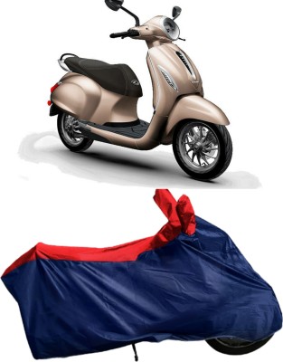 Autofly Waterproof Two Wheeler Cover for Bajaj(Chetak, Blue, Red)