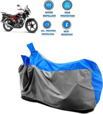 DeepShakshi AUTOMOTIVE Two Wheeler Cover for Yamaha(YBR 110, Grey, Blue)