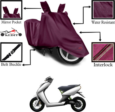KEDIT Two Wheeler Cover for Ather(450 X, Maroon)