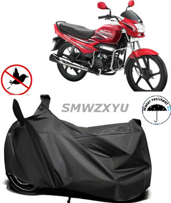 smwzxyu Waterproof Two Wheeler Cover for Universal For Bike(Splendor Plus, Clear, Black)