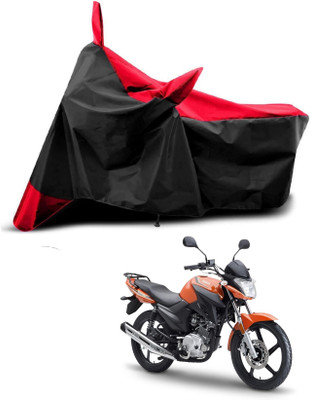 AASHTIK MART Two Wheeler Cover for Universal For Bike(YBR 125, Red, Black)