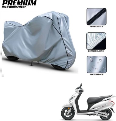 Love Me Two Wheeler Cover for Honda(Activa 125, Silver, Black)