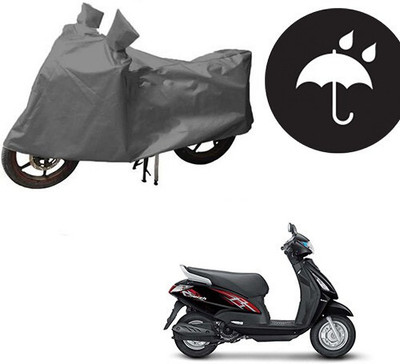 DeepShakshi AUTOMOTIVE Waterproof Two Wheeler Cover for Suzuki(Swish, Grey)