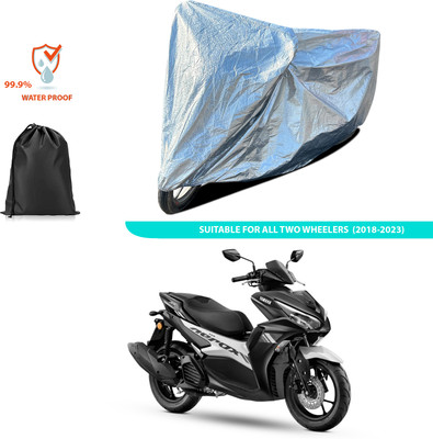 GOSHIV-car and bike accessories Waterproof Two Wheeler Cover for Yamaha(Aerox 155 Maxi BS6, Silver)