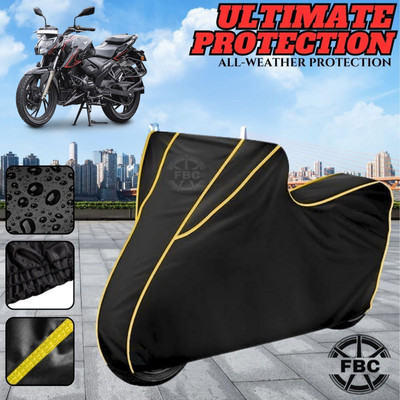 AUTOCAD Waterproof Two Wheeler Cover for TVS(Apache RTR 200, Black)