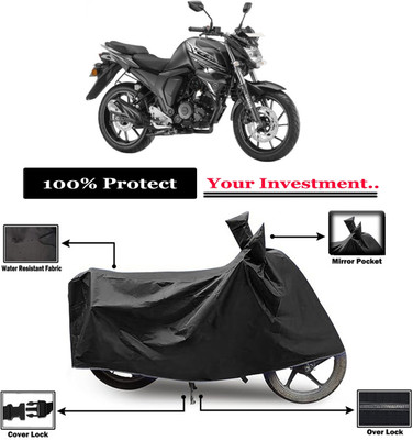 Amexride Two Wheeler Cover for Yamaha(FZ S FI (V 2.0) BS6, Black)