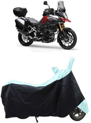 Coxtor Waterproof Two Wheeler Cover for Suzuki(V Strom 1000, White)