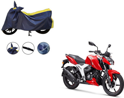 Furnish Flow Two Wheeler Cover for TVS(Apache RTR 160 4V, Yellow)