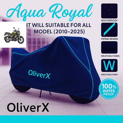OliverX Waterproof Two Wheeler Cover for Yamaha(FZ S V3.0 FI, Blue, Red)