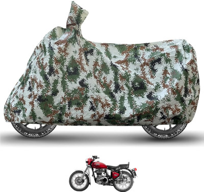 Caronix Waterproof Two Wheeler Cover for Royal Enfield(Bullet Electra Twinspark, Green)