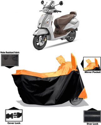 Amexride Two Wheeler Cover for TVS(Jupiter classic, Orange)