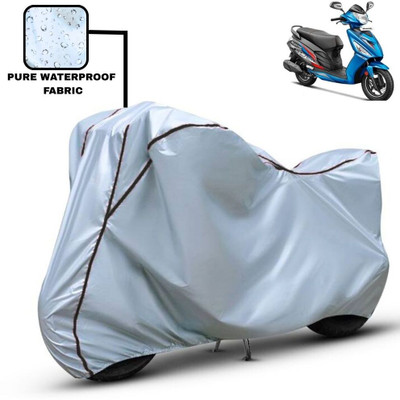 Delphinium Waterproof Two Wheeler Cover for Hero(Maestro Edge, Silver, Black)