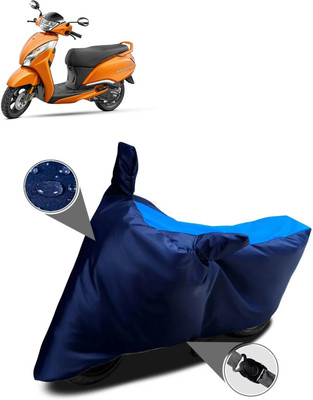 GOSHIV-car and bike accessories Two Wheeler Cover for TVS(Jupiter 125, Blue)