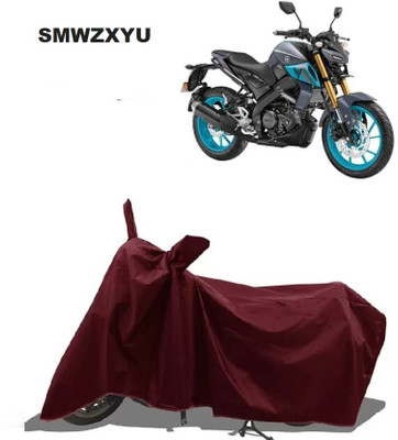 smwzxyu Waterproof Two Wheeler Cover for Yamaha(MT 15 New, Clear, Maroon)