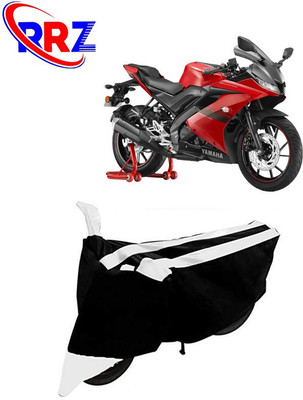 RRZ Waterproof Two Wheeler Cover for Yamaha(YZF R15 V3.0, Black, White)