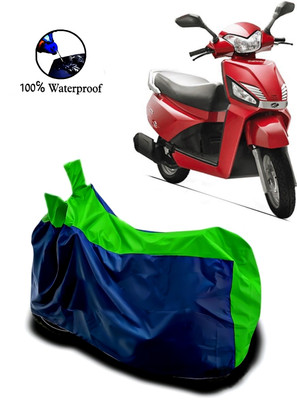 Autofly Waterproof Two Wheeler Cover for Mahindra(Gusto, Blue, Green)